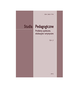 „Studia Pedagogiczne. Problemy społeczne, edukacyjne i artystyczne”,  t. 27