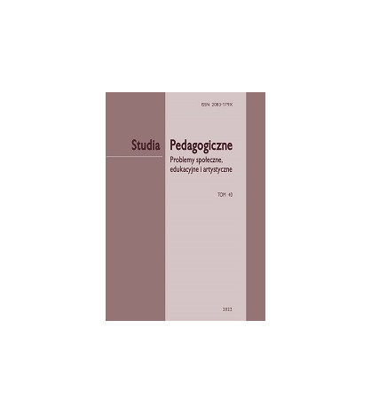 „Studia Pedagogiczne. Problemy społeczne, edukacyjne i artystyczne”,  t. 40